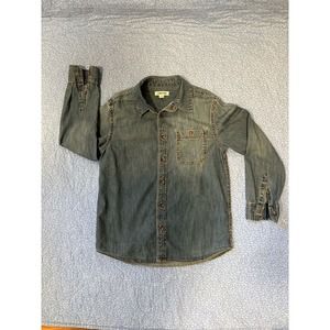 Cherokee Denim Buttondown 100% Cotton Chambray Women’s Medium